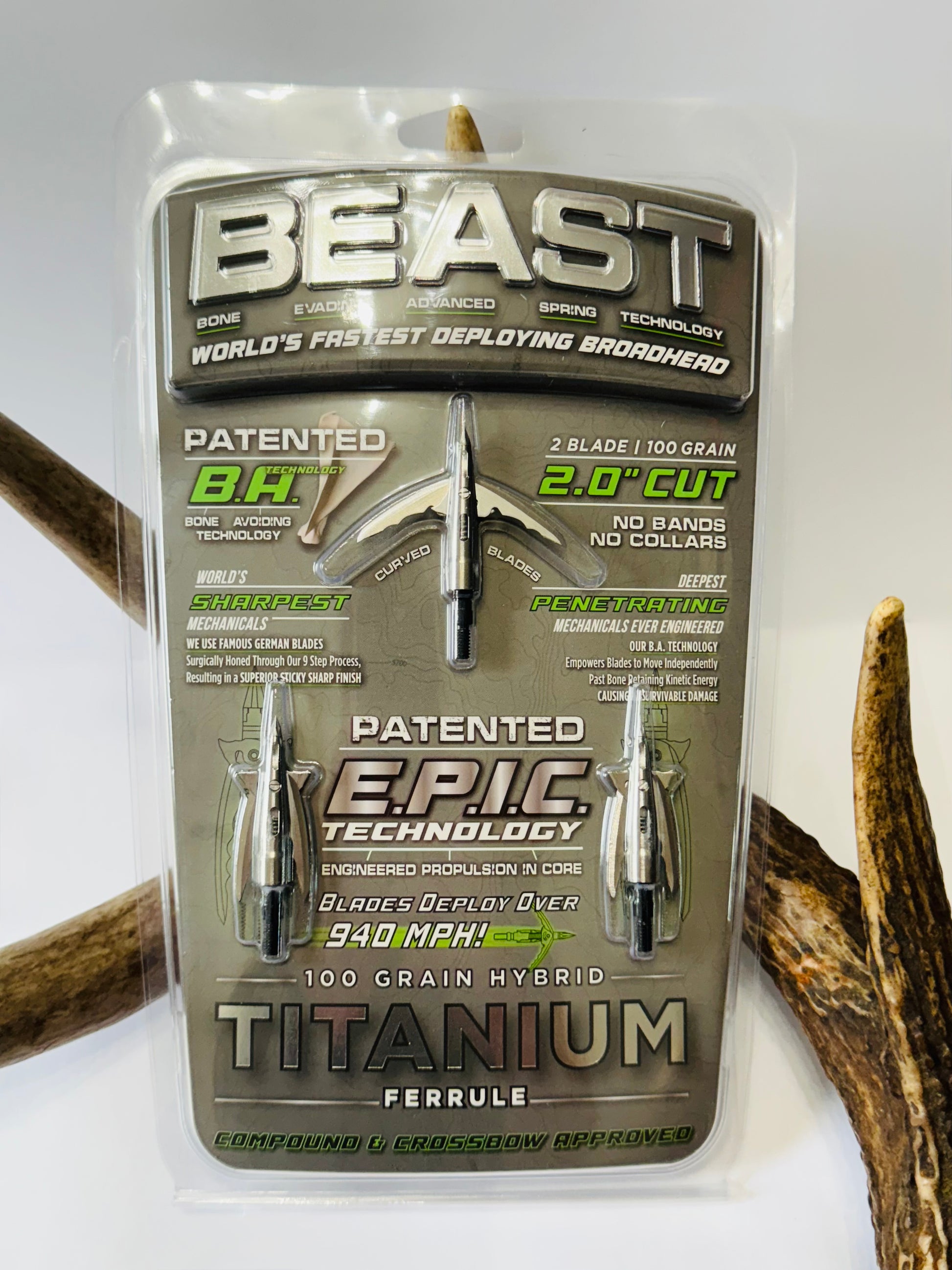 Bowmar Beast Mechanical Broadhead 100 Gr. 2 In. 3 Pk. | Kinsey's Inc - Foto 2