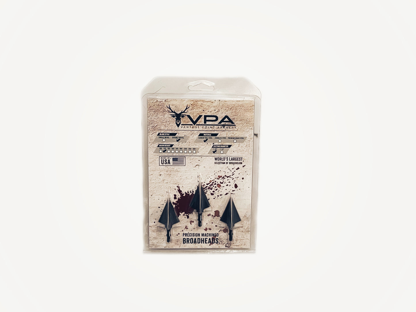 VPA 3-Blade 125 grain Non-Vented 1 1/8"